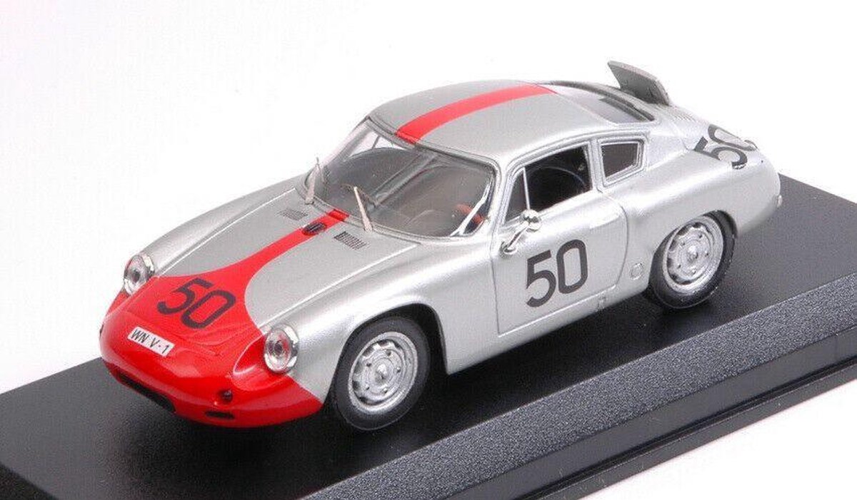 De 1:43 Diecast Modelcar van de Porsche 1600GS Abarth #50 van de Targa Florio van 1962. De rijders waren Strale en Hahnl. De fabrikant van het schaalmodel is Best Models. Dit model is alleen online verkrijgbaar
