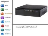 Mini PC - Intel J3160 Quad Core - Geluidloos - 8GB RAM - 256GB SSD - met Windows 10 Pro - incl. Office Professional! (verloopt niet, geen abonnement)