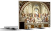 Laptop sticker - 17.3 inch - De school van Athene - Wandschilderij van Rafaël - 40x30cm - Laptopstickers - Laptop skin - Cover