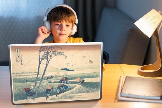 Sticker pour ordinateur portable - 15,6 pouces - Ejiri dans la province de Suruga - peinture de Katsushika Hokusai