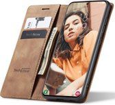 Hoesje geschikt voor Samsung Galaxy S21 FE - Book Case Leer Slimline Bruin