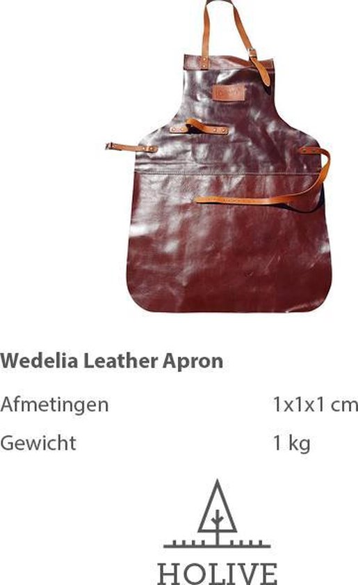 Lederen schort met opbergvak en lussen - 1304