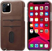 ShieldCase Vintage case met pasjeshouder geschikt voor Apple iPhone 12 / 12 Pro - 6.1 inch - bruin