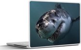 Laptop sticker - 14 inch - Haai - Wit - Water - 32x5x23x5cm - Laptopstickers - Laptop skin - Cover