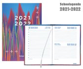 Brepols Schoolagenda 2021-2022 - Glitch - Verticale strepen - 11.5 x 16.9 cm