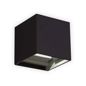 SensaHome Cube - Moderne LED Wandlamp voor Buiten en Binnen - Design Buitenverlichting - IP65 Waterdicht - Koud Wit (6000K) - Zwart