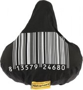 zadeldek barcode 17 x 25 cm polyester zwart/wit