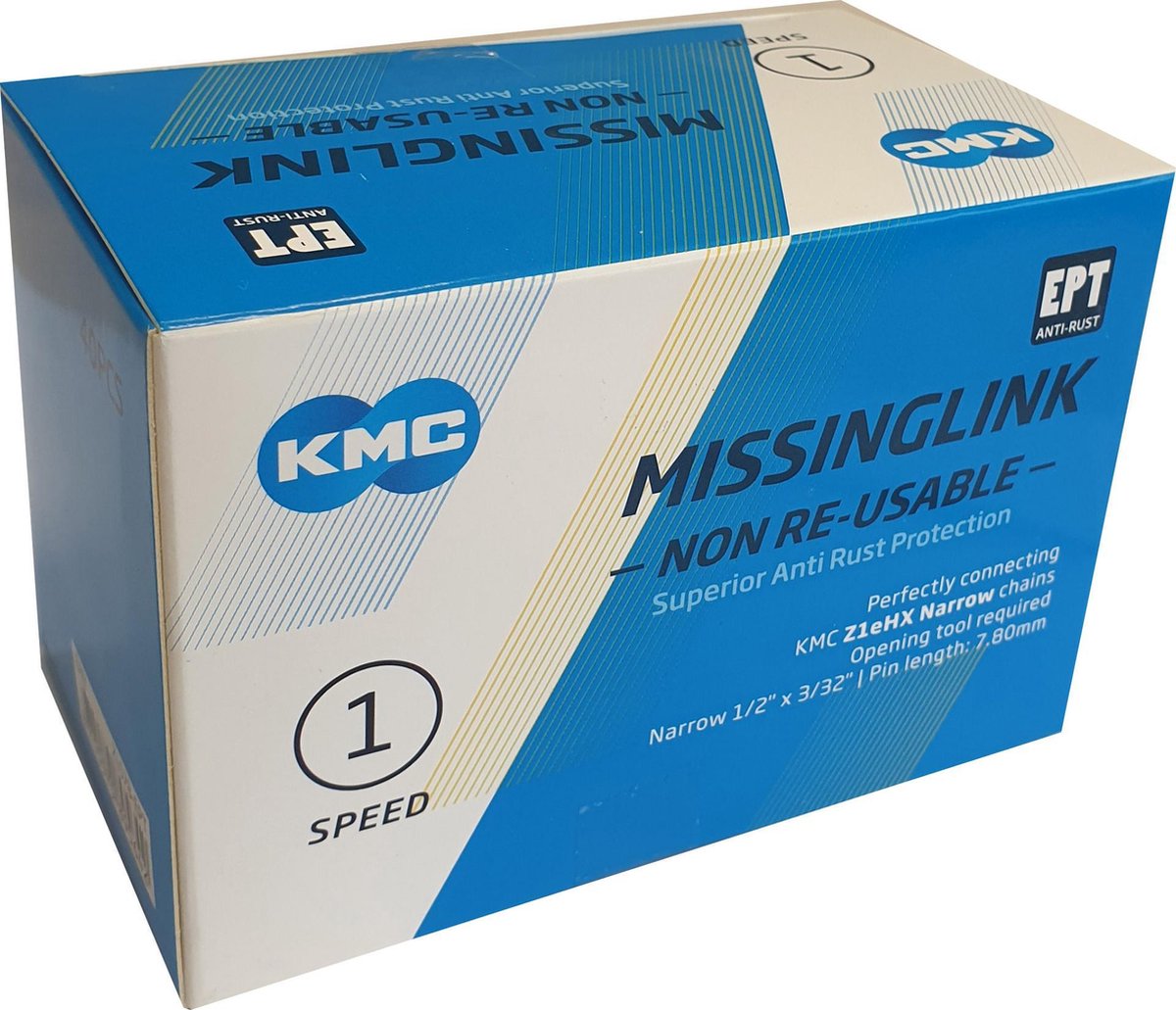 KMC Sluitschakel MissingLink Z1eHX NR EPT zilver narrow(40)