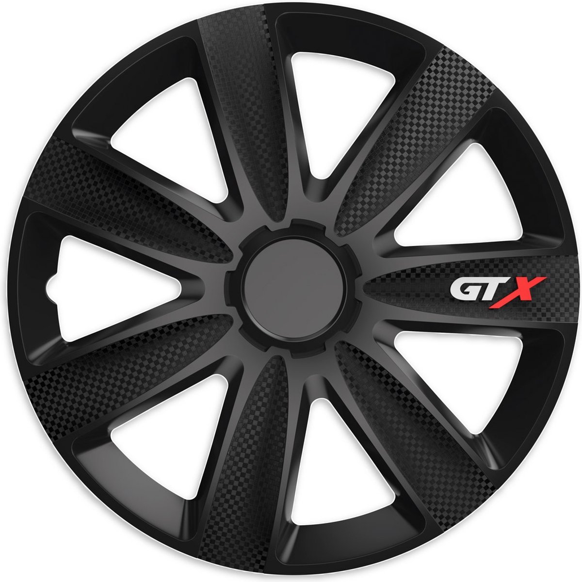 Wieldoppen 16 inch - GTX Carbon zwart - 4 stuks