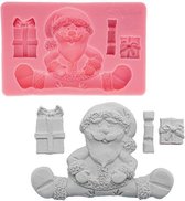 Siliconen mold Santa Claus+Gifts