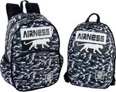 AIRNESS Rugzak Borne 3 Compartimenten in 1 Zwart/Wit Kinderen