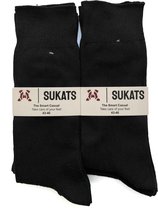 Sukats® Smart Casual Sokken - Meerdere Maten - 6 Paar - Zwart - Maat 43-46