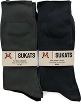 Sukats® 8 Paar Merino Wollen Sokken - Maat 39-42 - Grijs - Unisex
