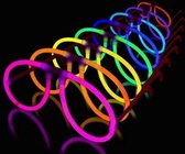 Fluoriserende brillen - 8 stuks - Rood - Glow in the Dark Partypakket