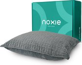 Noxie Premium Comfort Bundel - Orthopedisch Traagschuim Hoofdkussen Nekklachten & Super Soft Kussensloop 60 x 70 cm - Grijs