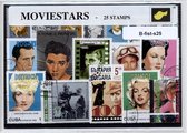 Filmsterren – Luxe postzegel pakket (A6 formaat) - collectie van 25 verschillende postzegels van Filmsterren – kan als ansichtkaart in een A6 envelop. Authentiek cadeau - kado - ge