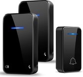 Heeft geen batterij nodig, draadloos, zelfbediend, led-display IP55, 48 melodieën en 7 volume, 200 m bereik, 1 zender en 2 ontvangers