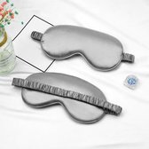 DW4Trading Luxe Zijden Slaapmasker - Reismasker - inclusief Hoesje - Grijs