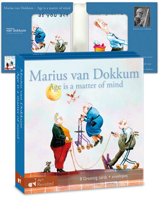 Kaartenmapje Marius van Dokkum – Age is a matter of mind 8 stuks