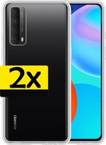 Huawei P Smart 2021 Hoesje Transparant Siliconen - Huawei P Smart 2021 Case - Huawei P Smart 2021 Hoes Transparant - 2 Stuks