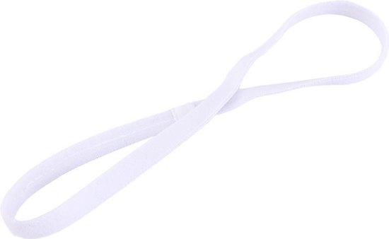 Haarband – Sporthaarband – Elastiek – 2 stuks – Wit – 2x Wit – Elastische Haarband – Hoofdband – Anti-Slip – Haarlint – Sport
