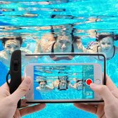 2 Stuks - Universele Mobiele Telefoon Hoes - Onder Water - Fluoriserend & 100% Waterdicht - Zwart