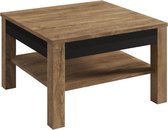 Meubella Salontafel Herman - Zwart - Eiken - 75 cm