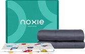 Noxie Premium Verzwaringsdeken Kind 4 KG & Supersoft Hoes Bundel - Weighted Blanket - 100x150 cm - Grijs & Space