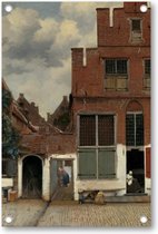 Gezicht op huizen in Delft, bekend als ‘Het straatje’, Johannes Vermeer, ca. 1658 - Tuinposter 80x120 - Wanddecoratie - Johannes Vermeer - Meesterwerken