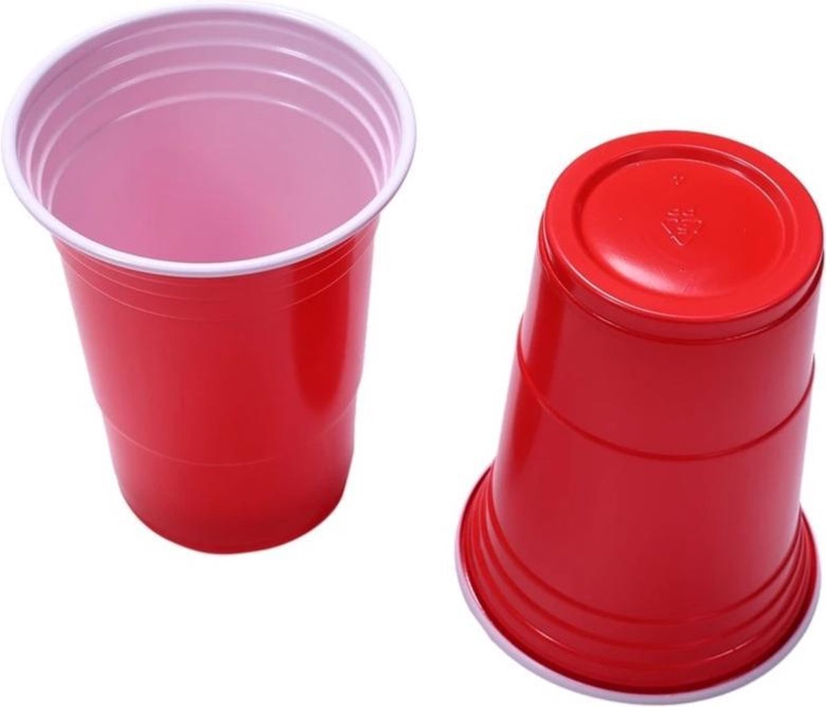 Red cups-50 bekers-Bierpong-Rood-Bierspel-Drankspel |