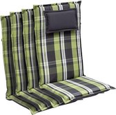 blumfeldt Donau Tuinkussen - stoelkussen - zitkussen - hoge rug tuinstoel - 50 x 120 x 6 cm - UV bestendig polyester