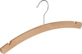 De Kledinghanger Gigant - 5 x Kinderhanger beukenhout met rokinkepingen, 34 cm