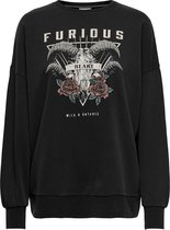 Only Trui Onllucinda Life L/s Rose/ Furious Swt 15243442 Black/furious Dames Maat - L