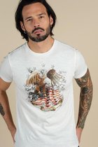 DEELUXE T-shirt met adelaarsprint EAGLES Natural