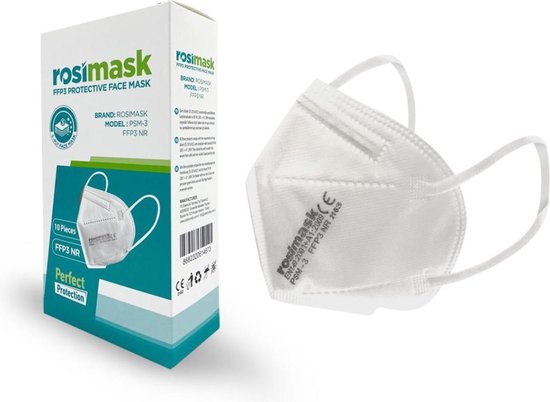 10 stuks FFP3 gezichtsmasker mondmasker individueel verpakt | FFP3 mondkapjes |Hoge filtratie 5 lagen | EN149 CE-gecertificeerd | Hypoallergeen |…