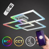 B.K.Licht - Slimme Plafondlamp - Plafonnière - LED frame lamp - smart - WiFi - met App en afstandsbediening - CCT en RGB - dimbaar - 4.800Lm - 48W