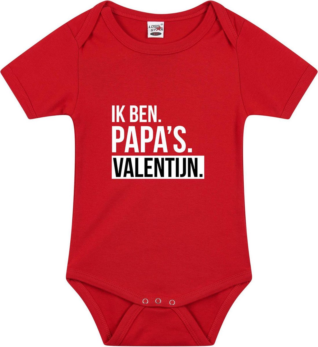 Papas valentijn cadeau tekst baby rompertje rood jongens en meisjes - Valentijn cadeau romper 68