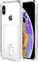 iPhone XS Max hoesje met pasjeshouder transparant shock proof