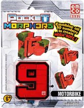 Pocket Morpher cijfer 9 - Motorbike - rood