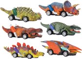 Tasia Jurassic Dino Racers - Dinosaurus Jouets Car Set Garçons - Set de 6