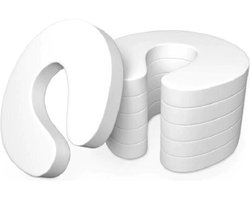 2-pack Deurstoppers - Foam - Deurklem - Kinderbeveiliging - Vingerbescherming - Veiligheid kind - Deur - Kozijn - Wit