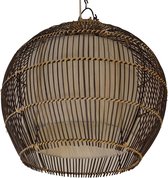 Hanglamp Rotan - Zinaps Camilio Plafondlamp Handgemaakt in Bali Natural Material Rattan Cotton 34 x 37 x 37 cm Natuurlijke materialen (WK 02129)