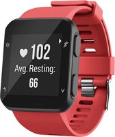 Horlogebandje Geschikt voor Garmin Forerunner 30 / 35  Rood - Siliconen - Horlogebandje - Polsbandje - Bandjes.nu - Polsband