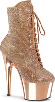 Bottes femmes à plateforme Pleaser -37 Chaussures- ADORE-1020CHRS US 7 Champagne