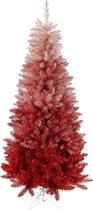 Vegas Red Pink kunstkerstboom - 152 cm - roze/rood - 531 tips - metalen voet