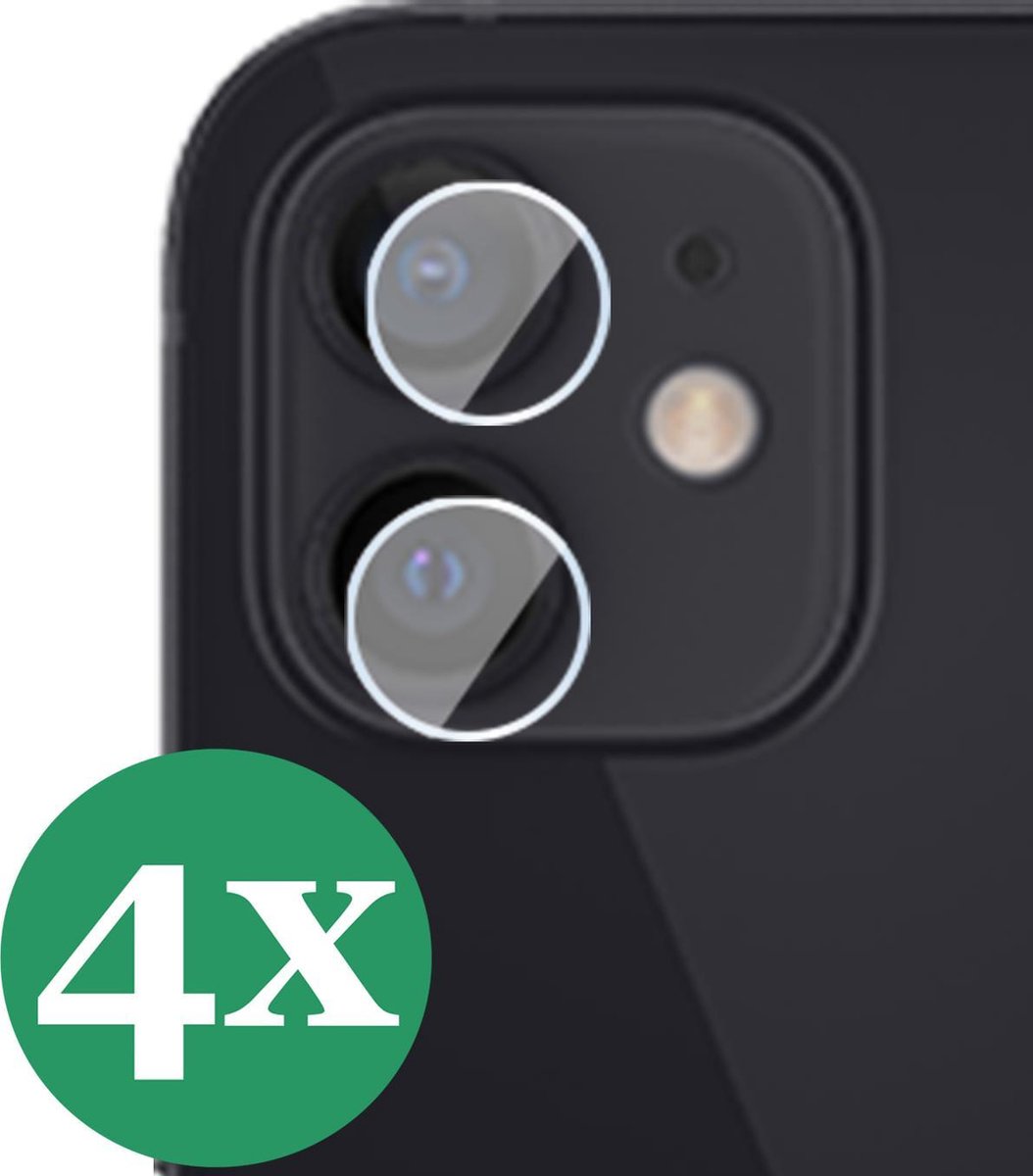 Screenprotector geschikt voor iPhone 11 - Beschermglas Screen Protector Camera Glas - 4 Stuks