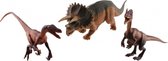 dinosaurussen Raptors 3-delig groen/bruin