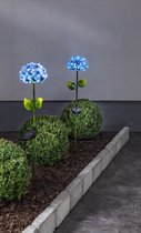 RTM Lighting Solar Tuinverlichting decoratie Hortensia Blauw Warm Wit licht -Blauw -84 cm hoog