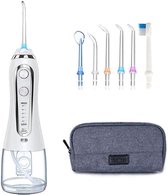 Nula Waterflosser - Tandsteen Verwijderaar - Monddouche - 6 Opzetstukken - Incl Opbergtas/ MicroTandenborstel - Wit