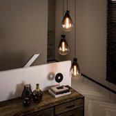 LifestyleFurn Hanglamp Nugget Shaded - met 3 smoke-glas kappen